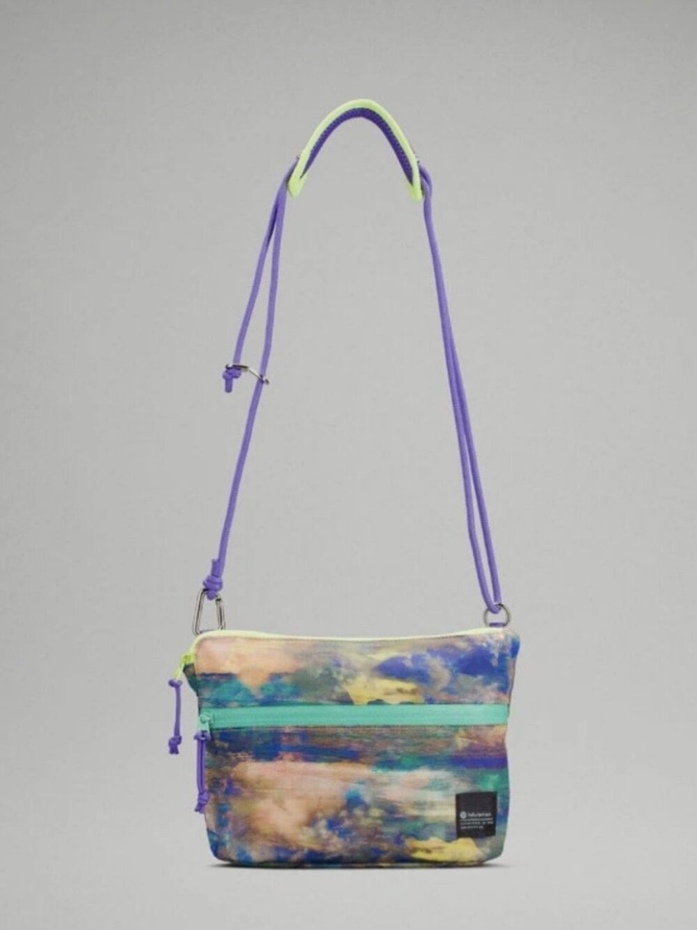 lululemon athletica Multicolor Crossbody Bag with Purple Strap
